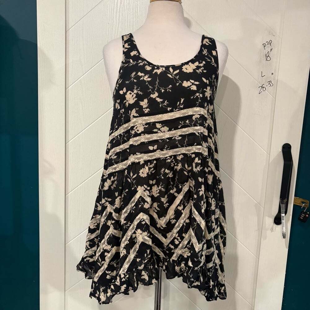 Intimately Free People‎ Floral & Lace Mini Dress/Fairycore /Boho/Babydoll Small - Picture 2 of 8